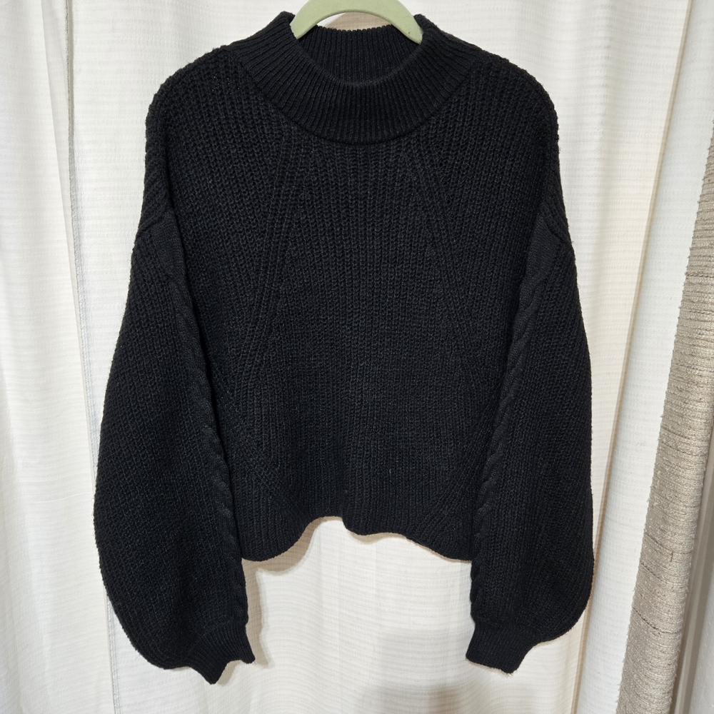 Cozy Black Knit Sweater